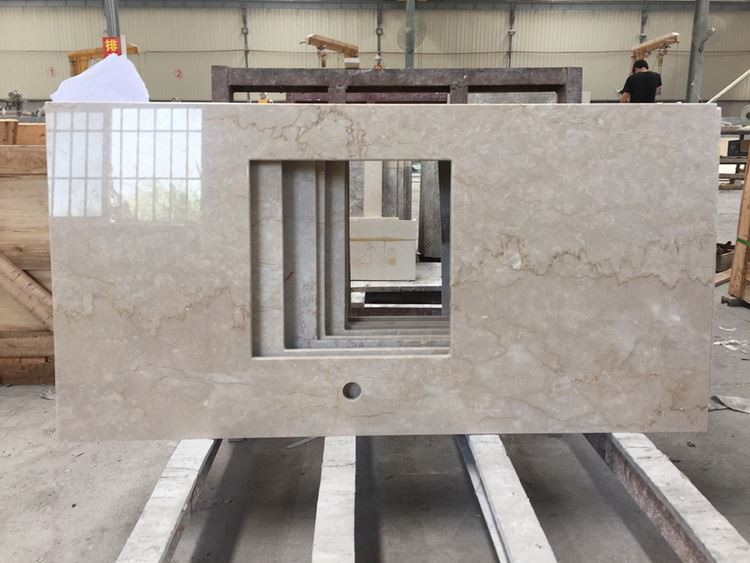 Botticino marble bathroom vanity top