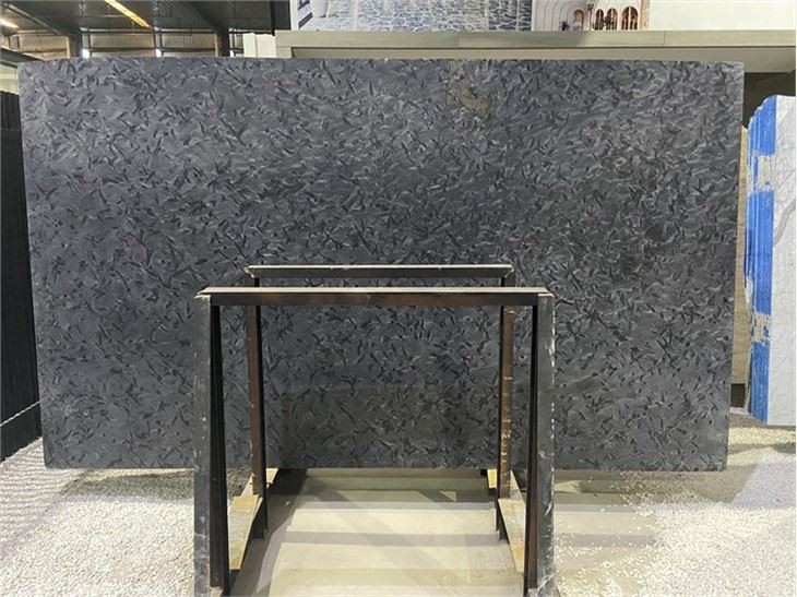 Matrix Black Granite Leather slab